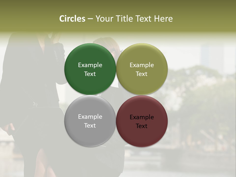 A Woman Talking On A Cell Phone Next To Another Woman PowerPoint Template