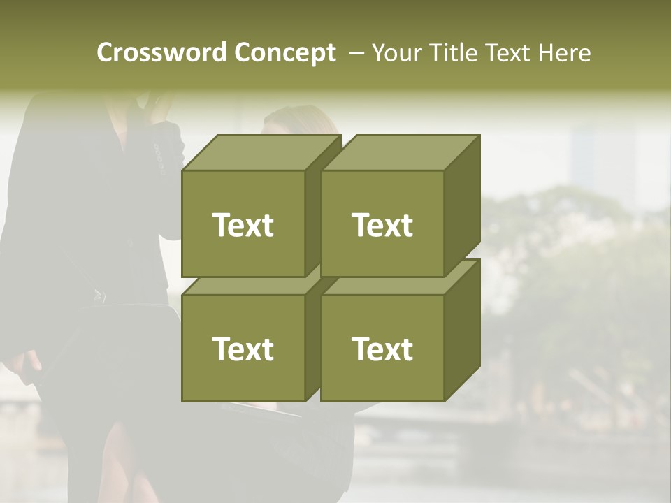 A Woman Talking On A Cell Phone Next To Another Woman PowerPoint Template