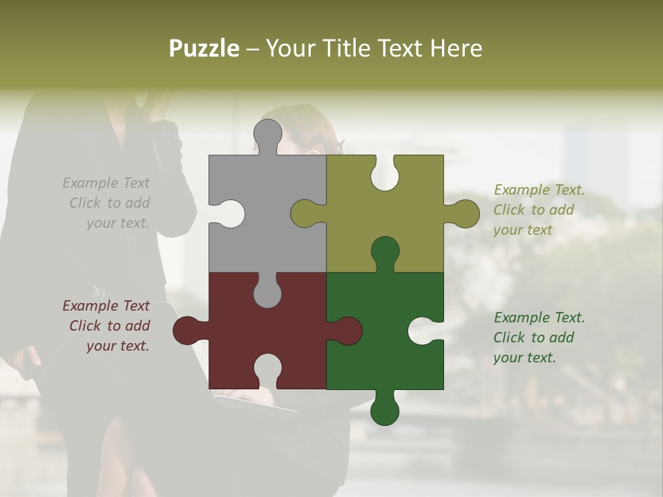 A Woman Talking On A Cell Phone Next To Another Woman PowerPoint Template