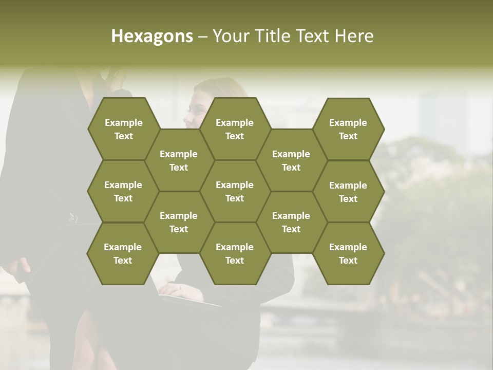 A Woman Talking On A Cell Phone Next To Another Woman PowerPoint Template