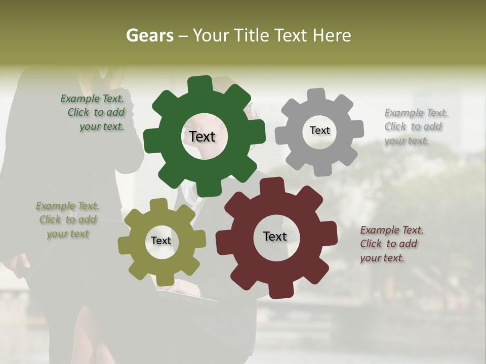 A Woman Talking On A Cell Phone Next To Another Woman PowerPoint Template