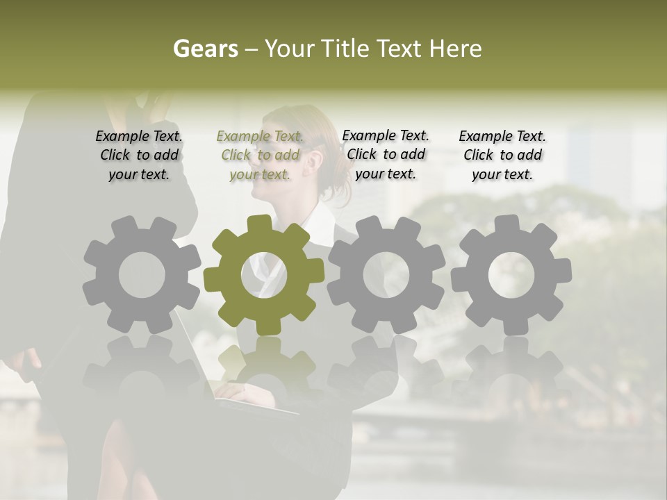 A Woman Talking On A Cell Phone Next To Another Woman PowerPoint Template