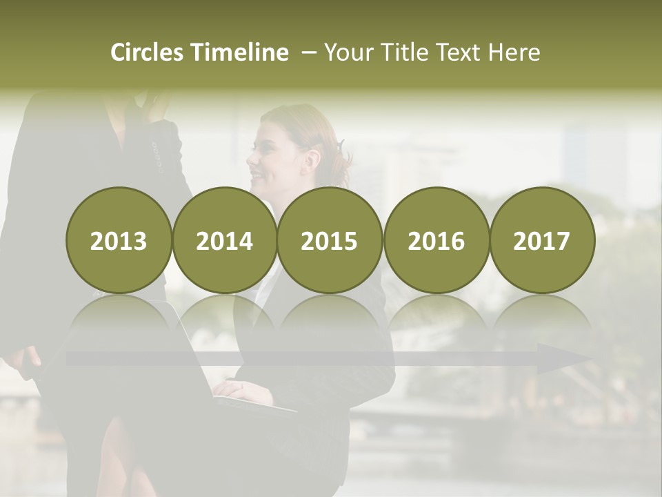 A Woman Talking On A Cell Phone Next To Another Woman PowerPoint Template