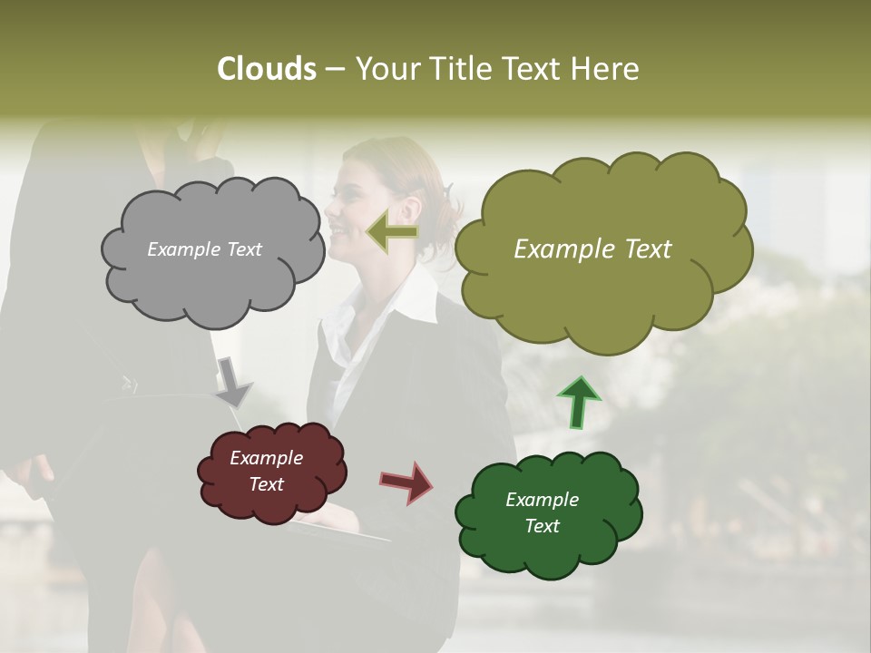 A Woman Talking On A Cell Phone Next To Another Woman PowerPoint Template