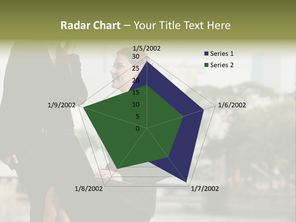 A Woman Talking On A Cell Phone Next To Another Woman PowerPoint Template