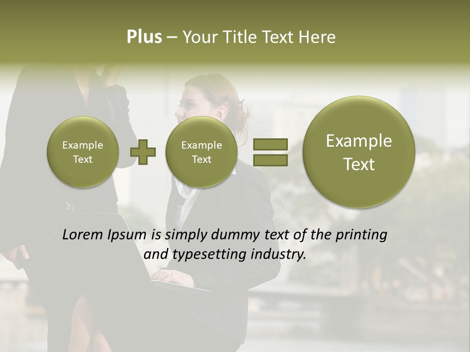 A Woman Talking On A Cell Phone Next To Another Woman PowerPoint Template