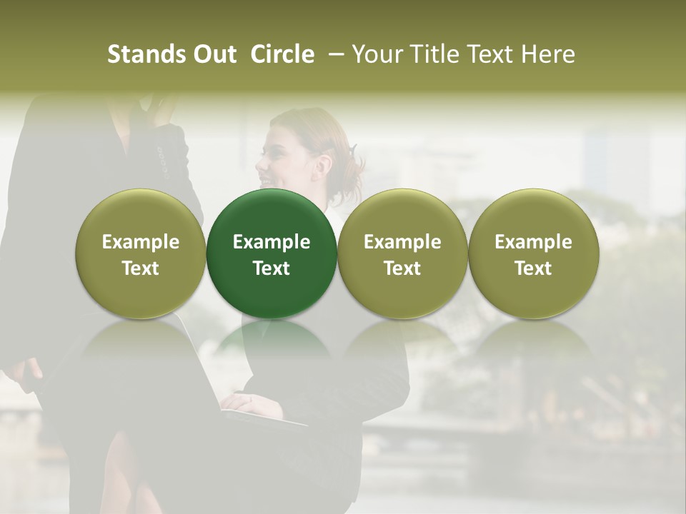 A Woman Talking On A Cell Phone Next To Another Woman PowerPoint Template