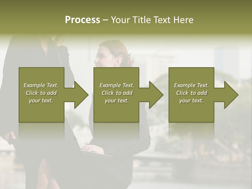 A Woman Talking On A Cell Phone Next To Another Woman PowerPoint Template