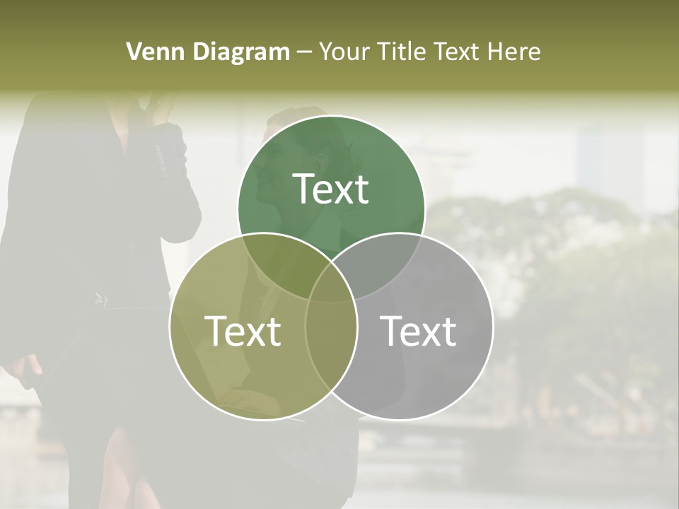 A Woman Talking On A Cell Phone Next To Another Woman PowerPoint Template