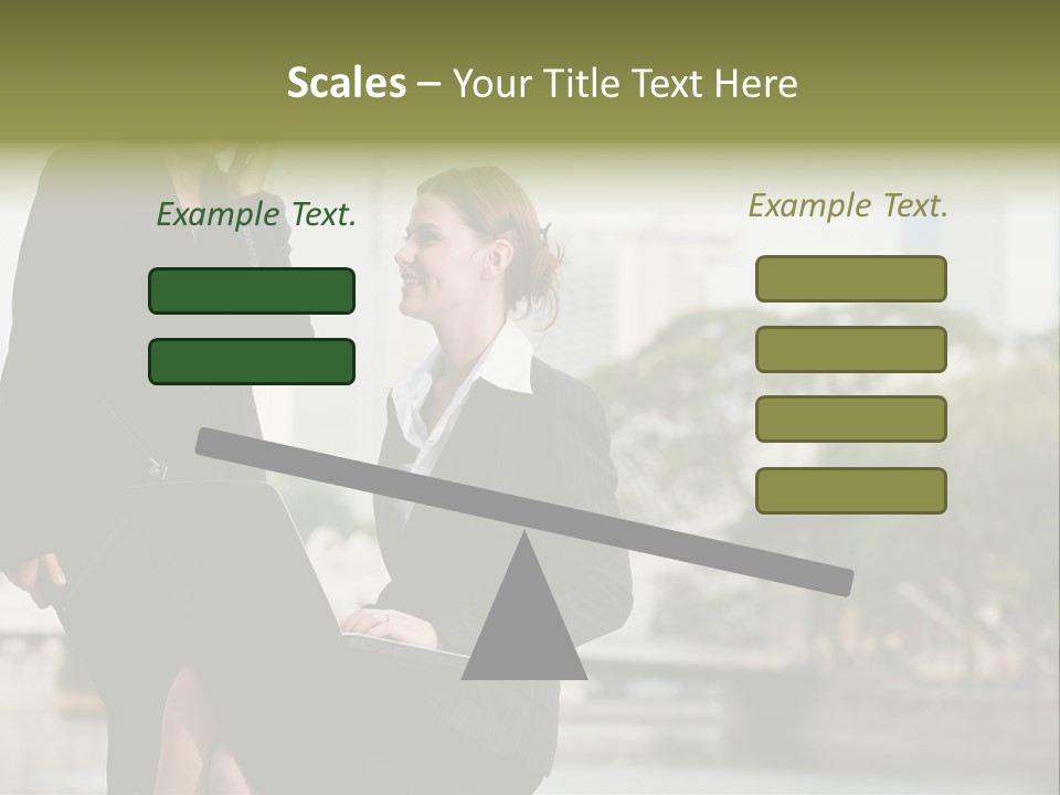 A Woman Talking On A Cell Phone Next To Another Woman PowerPoint Template