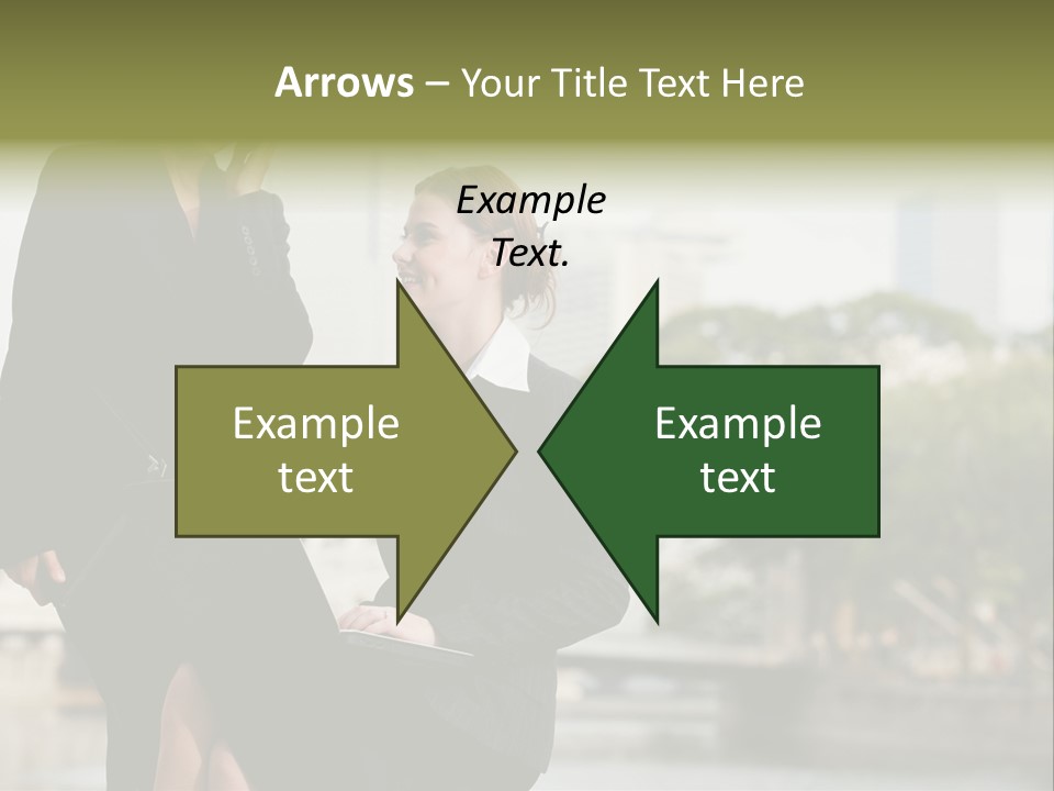 A Woman Talking On A Cell Phone Next To Another Woman PowerPoint Template