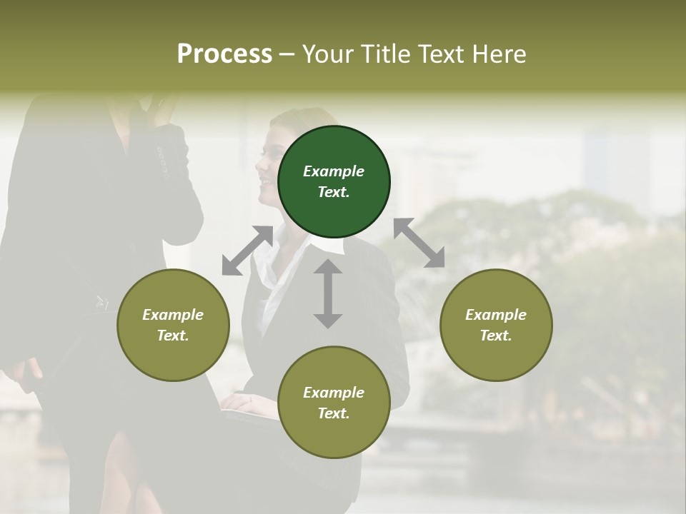 A Woman Talking On A Cell Phone Next To Another Woman PowerPoint Template