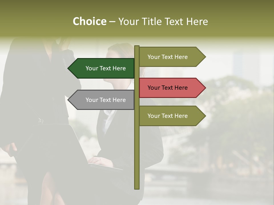A Woman Talking On A Cell Phone Next To Another Woman PowerPoint Template