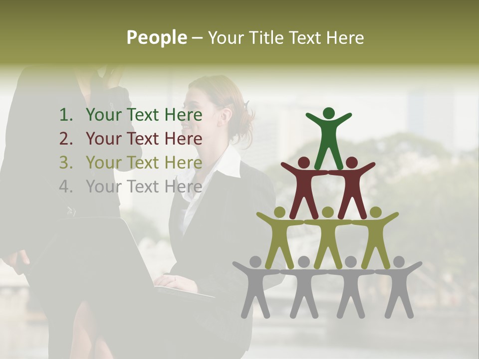 A Woman Talking On A Cell Phone Next To Another Woman PowerPoint Template