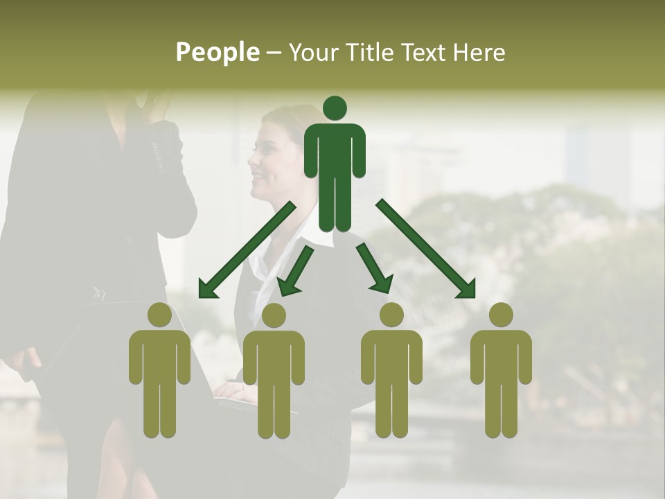 A Woman Talking On A Cell Phone Next To Another Woman PowerPoint Template