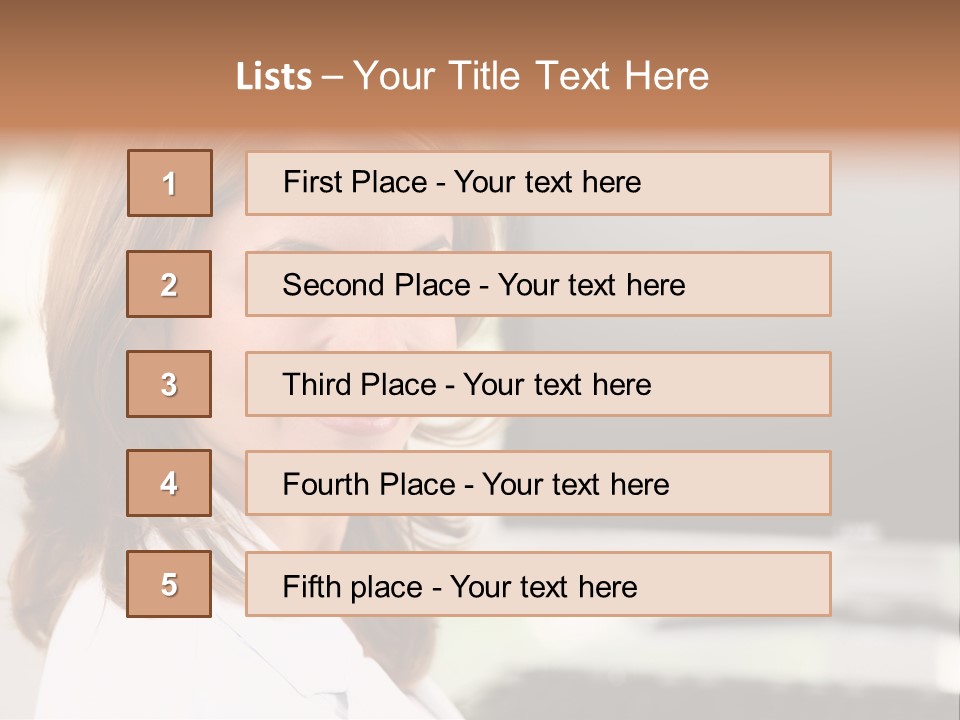 A Woman Is Smiling In Front Of A Computer PowerPoint Template