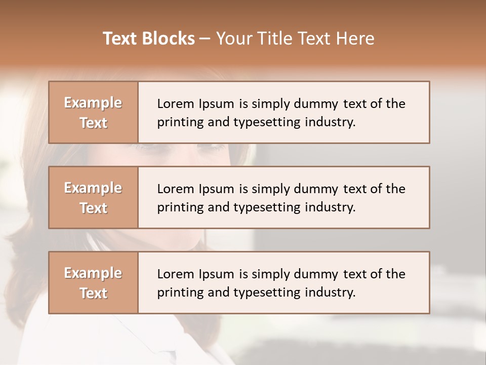 A Woman Is Smiling In Front Of A Computer PowerPoint Template