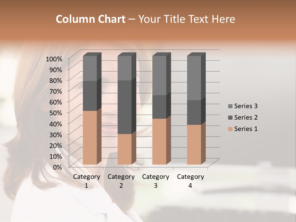 A Woman Is Smiling In Front Of A Computer PowerPoint Template