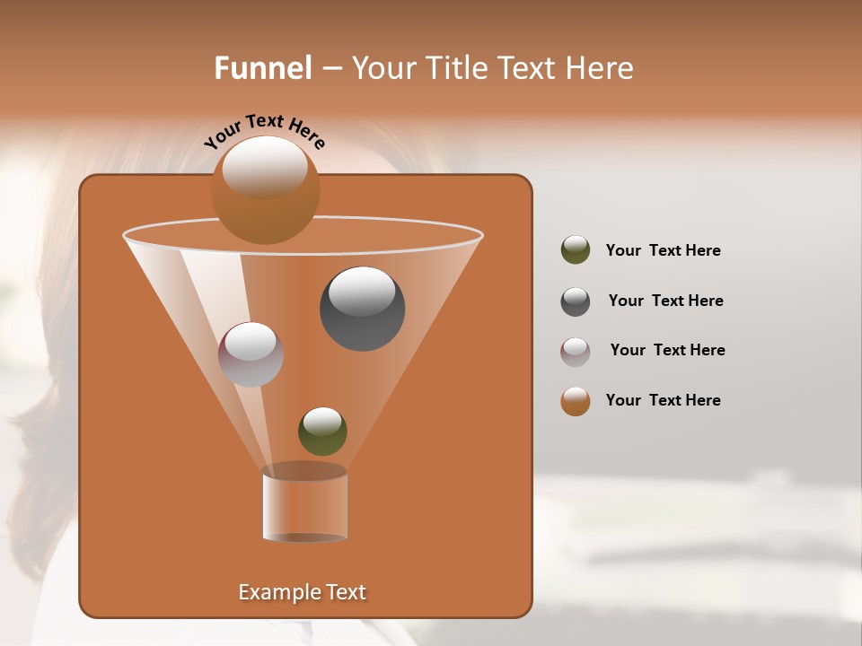 A Woman Is Smiling In Front Of A Computer PowerPoint Template