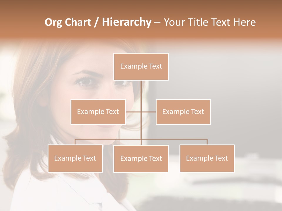 A Woman Is Smiling In Front Of A Computer PowerPoint Template