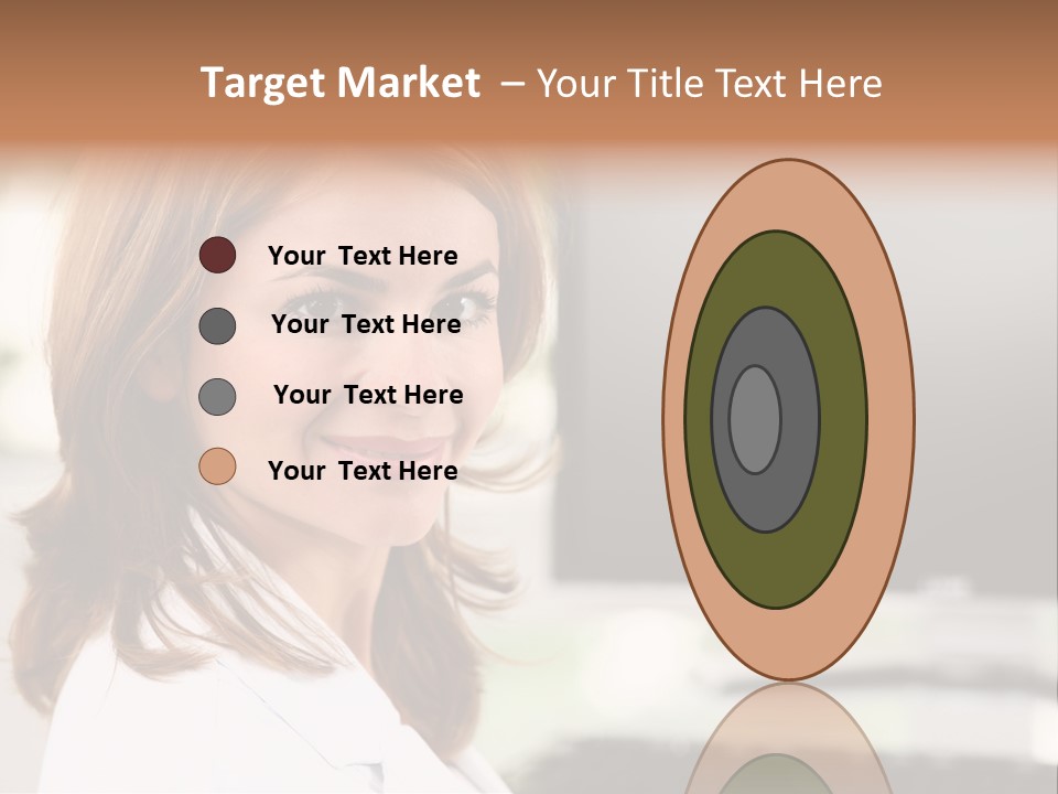 A Woman Is Smiling In Front Of A Computer PowerPoint Template