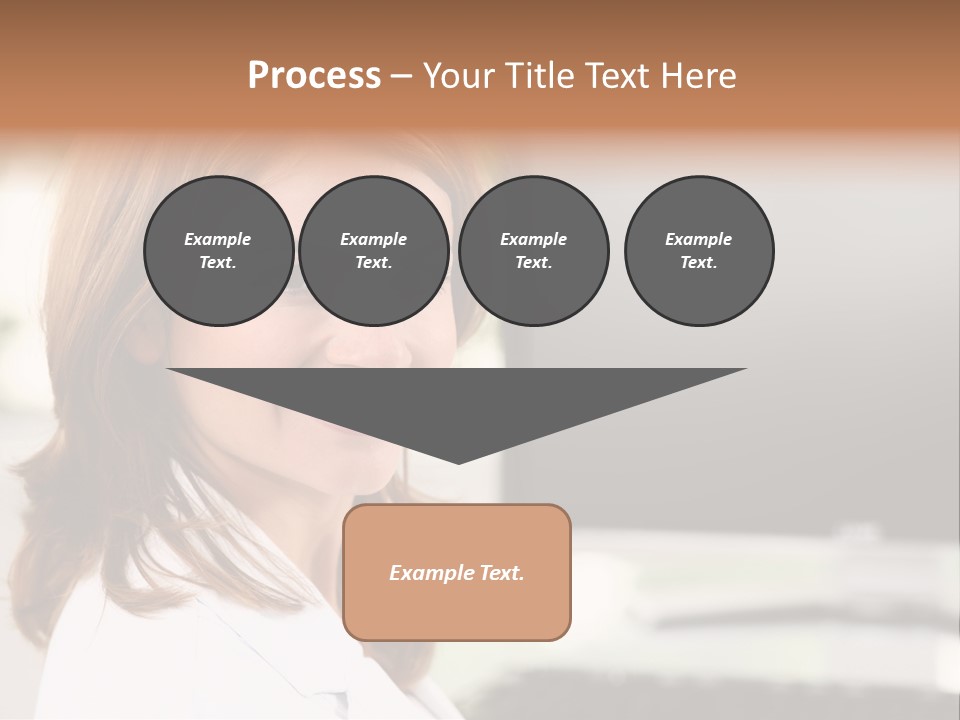 A Woman Is Smiling In Front Of A Computer PowerPoint Template