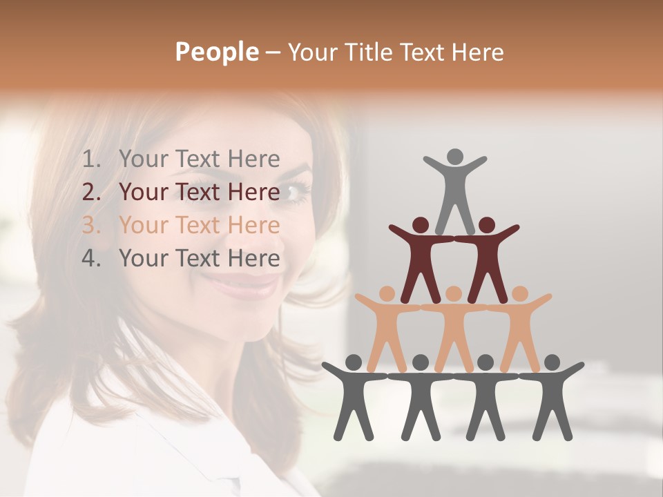 A Woman Is Smiling In Front Of A Computer PowerPoint Template