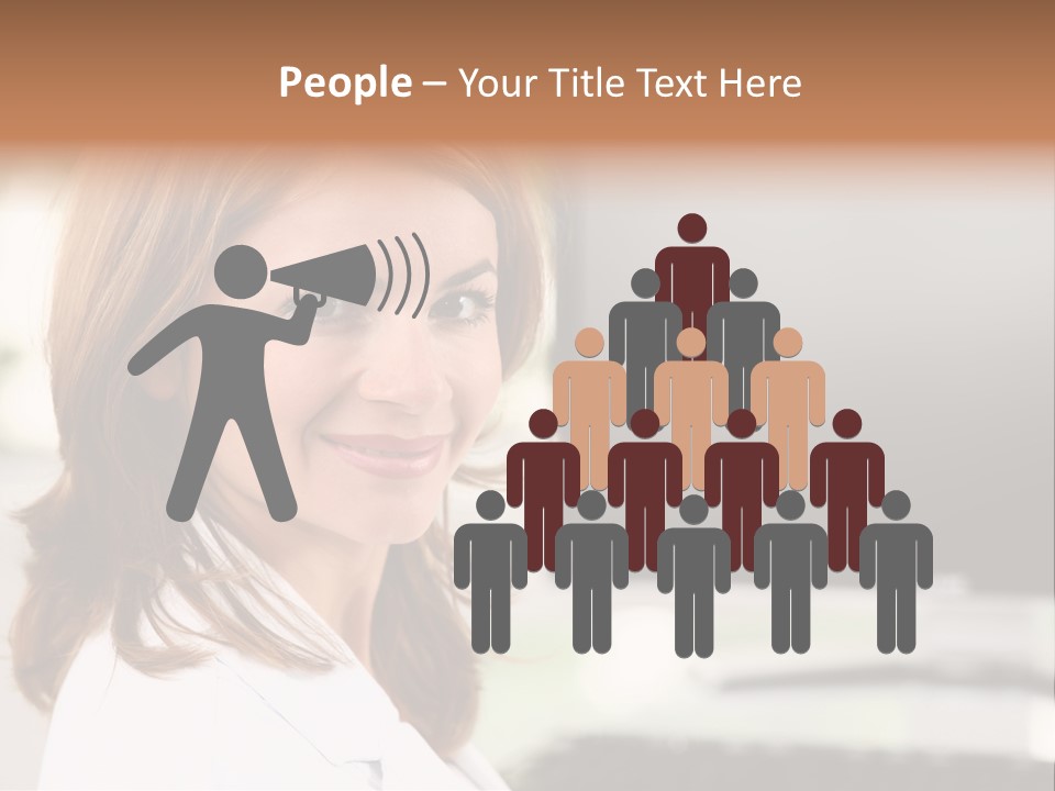 A Woman Is Smiling In Front Of A Computer PowerPoint Template