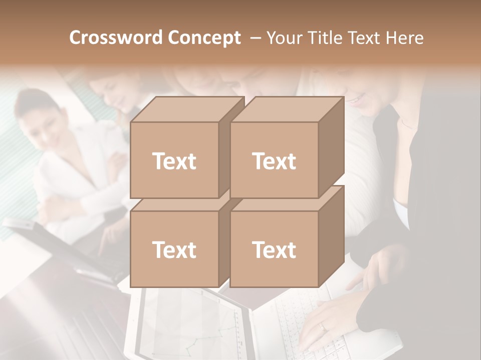 A Group Of People Sitting At A Table With Laptops PowerPoint Template