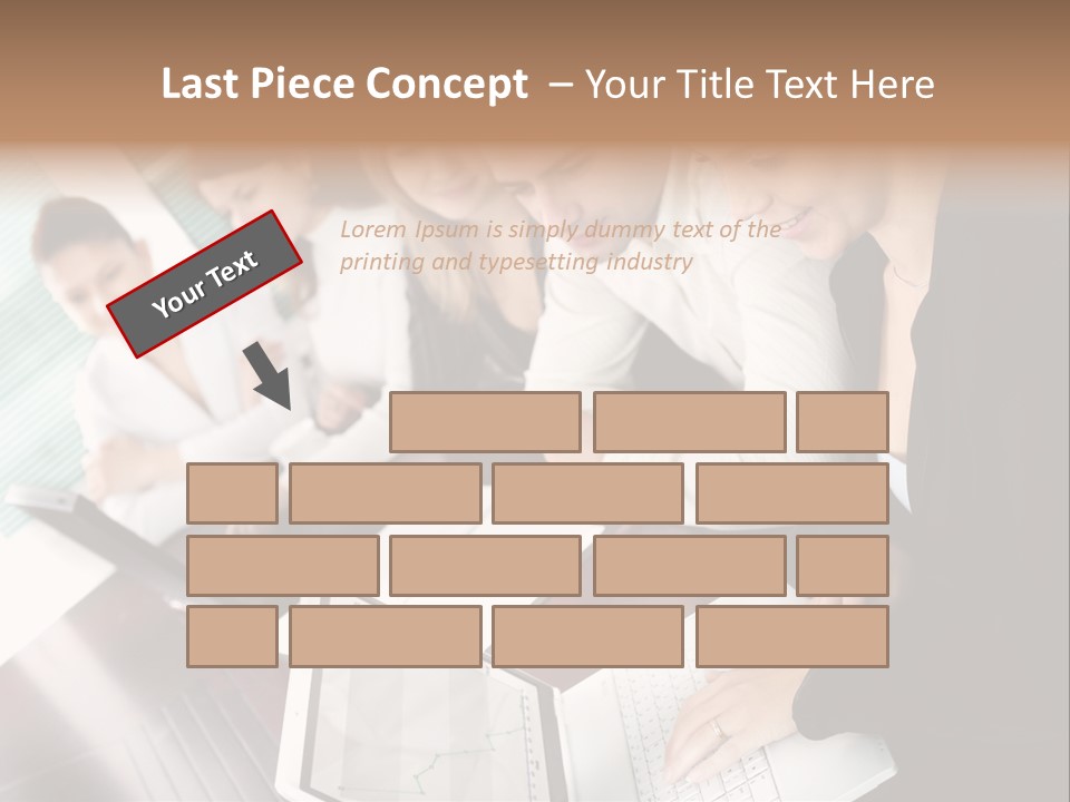 A Group Of People Sitting At A Table With Laptops PowerPoint Template