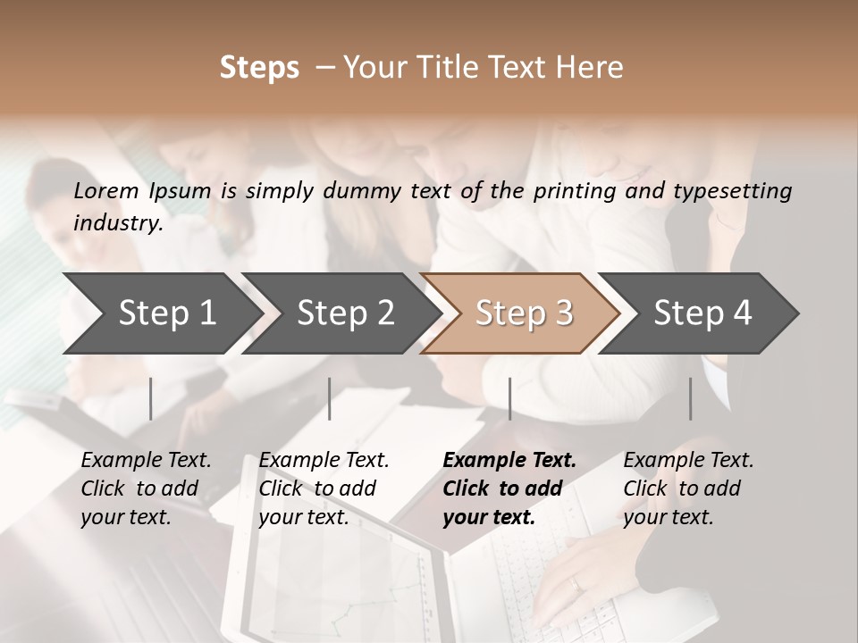 A Group Of People Sitting At A Table With Laptops PowerPoint Template