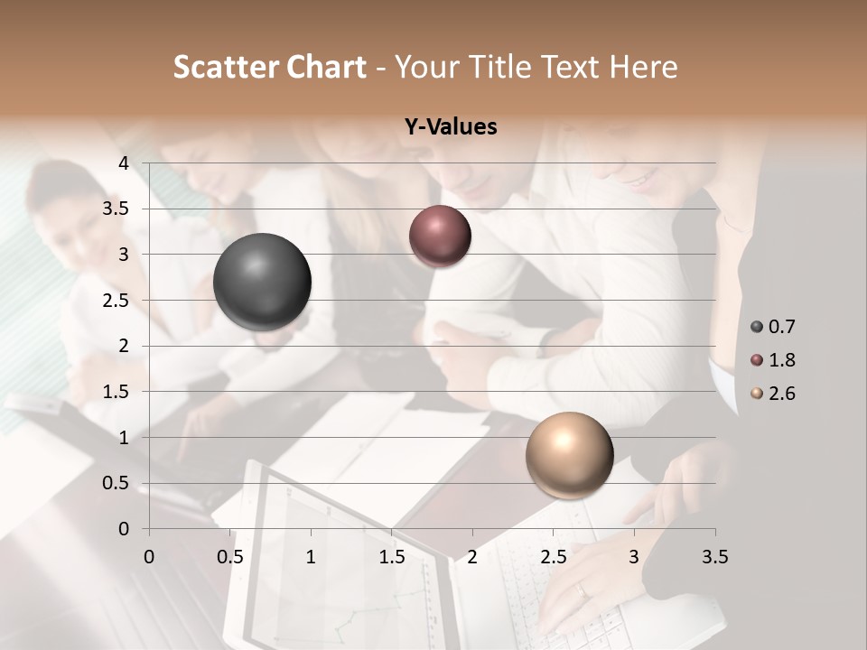 A Group Of People Sitting At A Table With Laptops PowerPoint Template