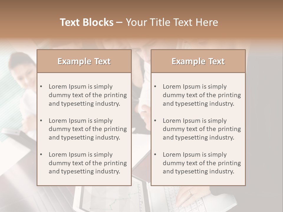 A Group Of People Sitting At A Table With Laptops PowerPoint Template