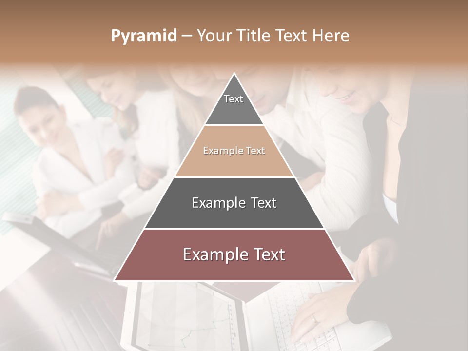 A Group Of People Sitting At A Table With Laptops PowerPoint Template