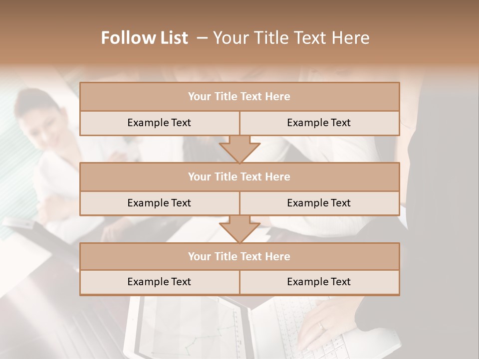 A Group Of People Sitting At A Table With Laptops PowerPoint Template