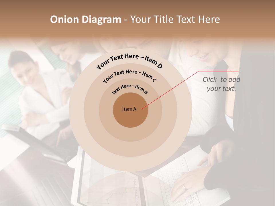 A Group Of People Sitting At A Table With Laptops PowerPoint Template