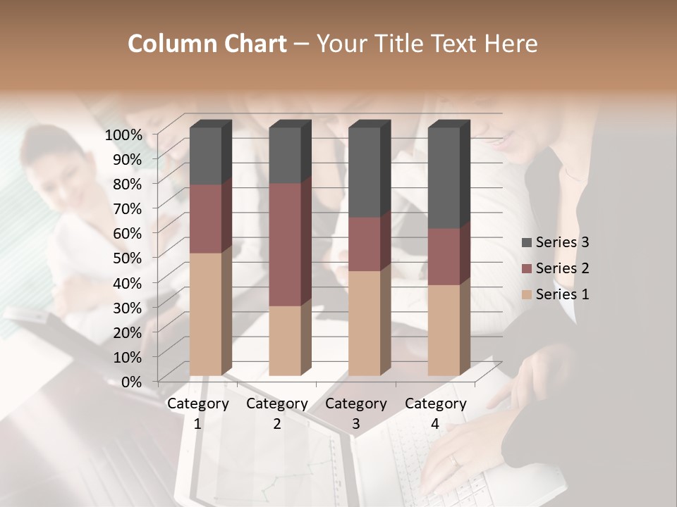 A Group Of People Sitting At A Table With Laptops PowerPoint Template