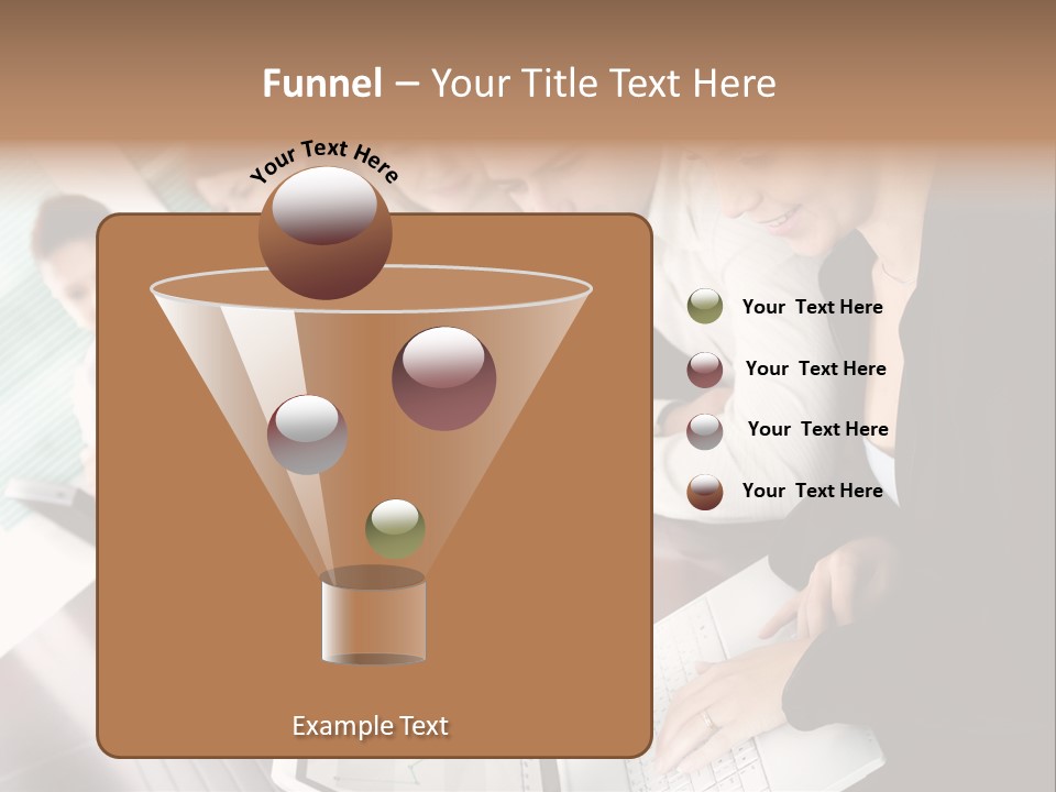 A Group Of People Sitting At A Table With Laptops PowerPoint Template