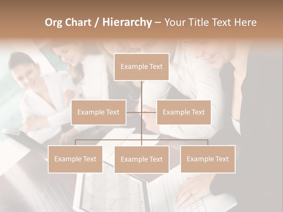 A Group Of People Sitting At A Table With Laptops PowerPoint Template