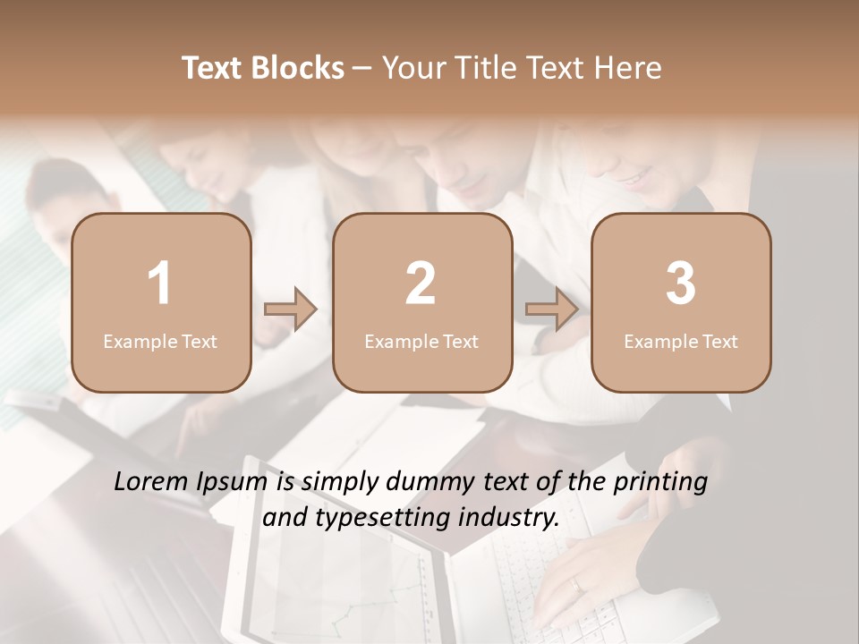 A Group Of People Sitting At A Table With Laptops PowerPoint Template