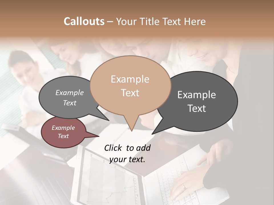 A Group Of People Sitting At A Table With Laptops PowerPoint Template