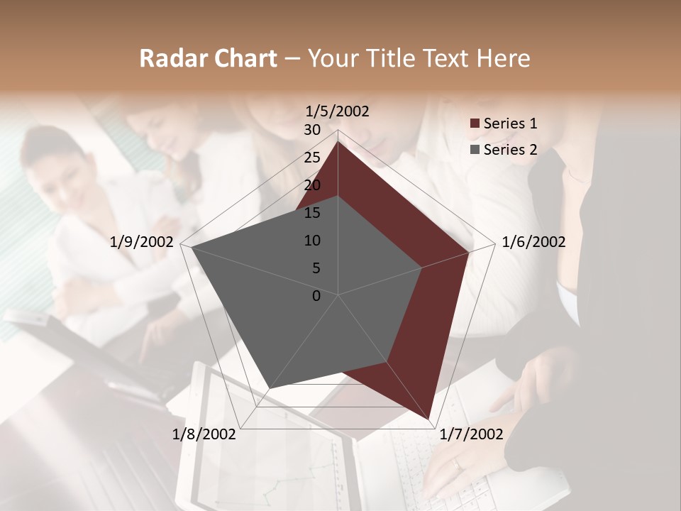 A Group Of People Sitting At A Table With Laptops PowerPoint Template
