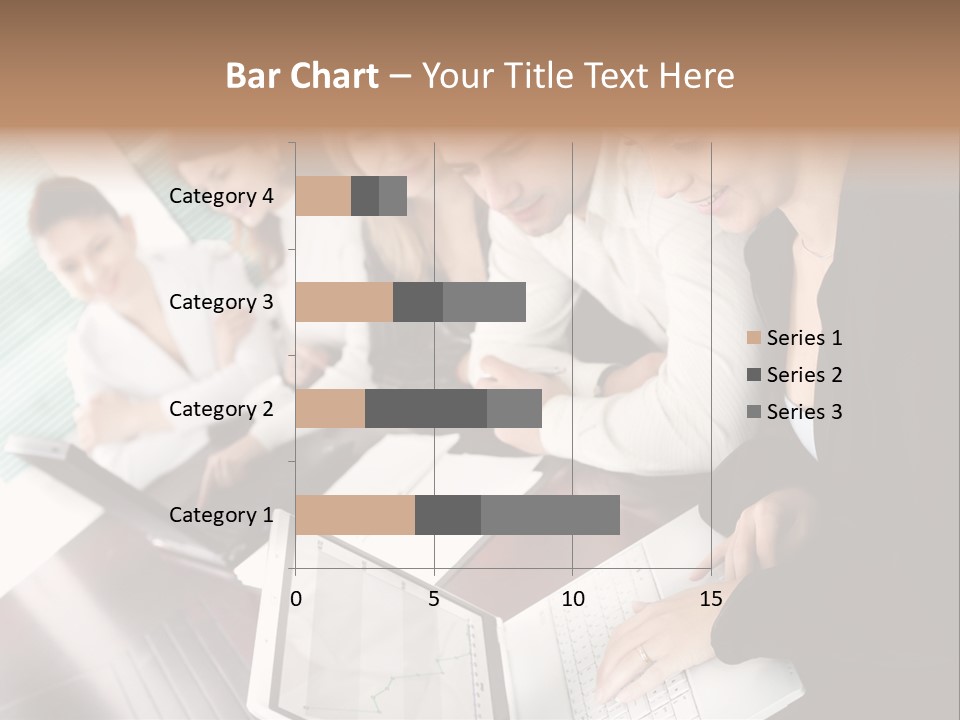A Group Of People Sitting At A Table With Laptops PowerPoint Template
