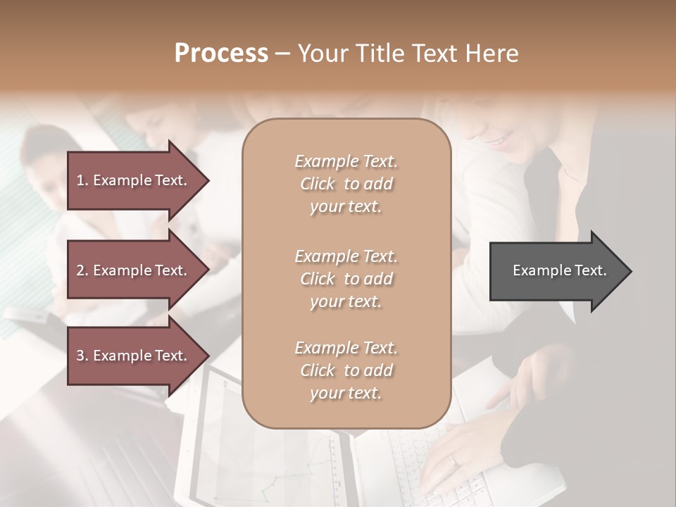 A Group Of People Sitting At A Table With Laptops PowerPoint Template
