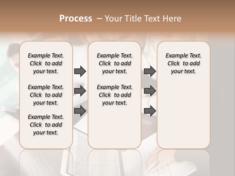 A Group Of People Sitting At A Table With Laptops PowerPoint Template