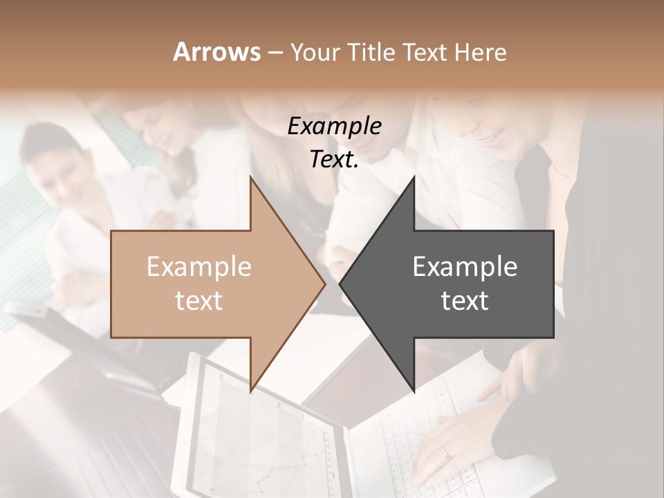 A Group Of People Sitting At A Table With Laptops PowerPoint Template
