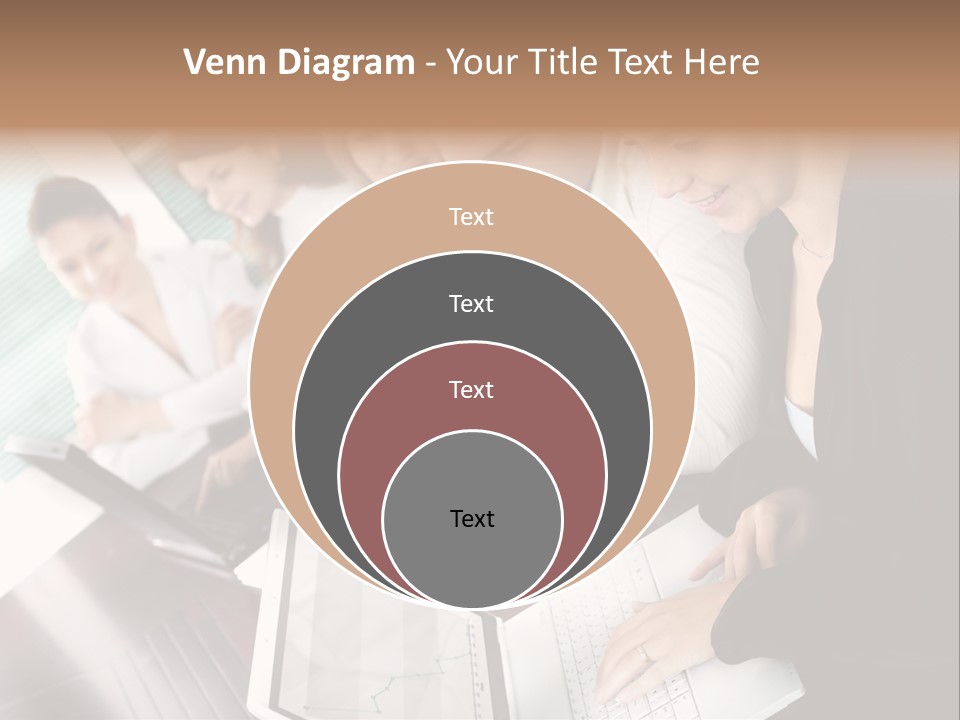 A Group Of People Sitting At A Table With Laptops PowerPoint Template