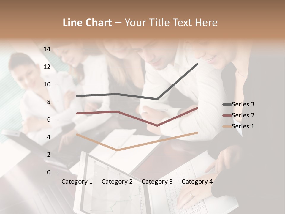 A Group Of People Sitting At A Table With Laptops PowerPoint Template