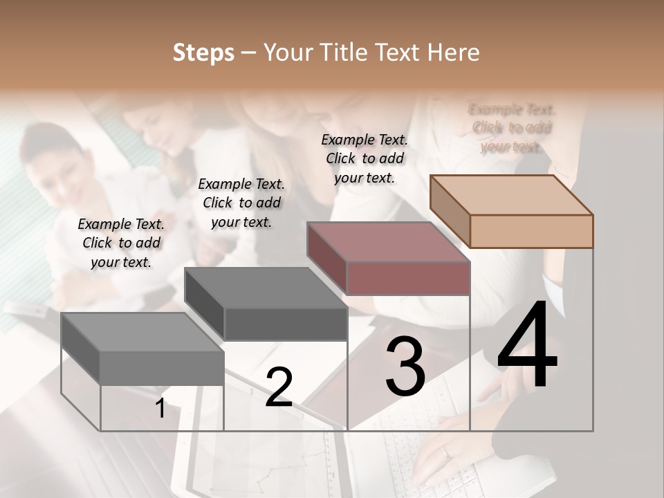 A Group Of People Sitting At A Table With Laptops PowerPoint Template