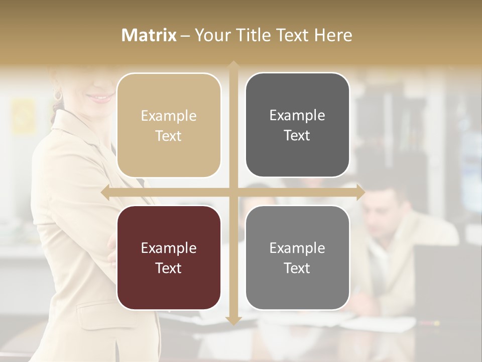 A Woman Standing In Front Of A Group Of People PowerPoint Template